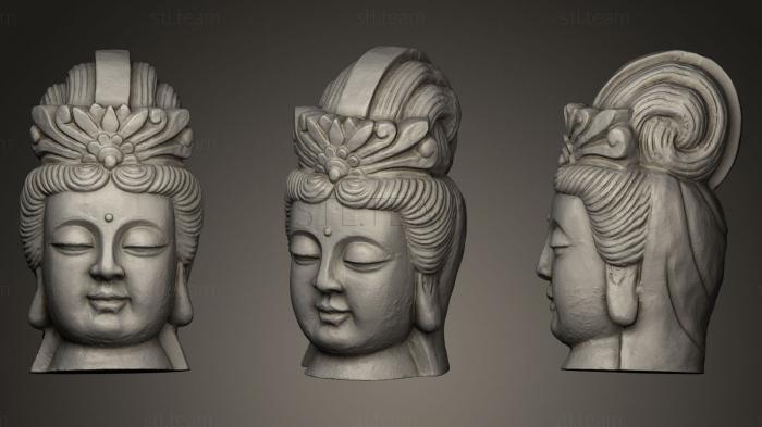 Скульптуры индийские Голова Будды